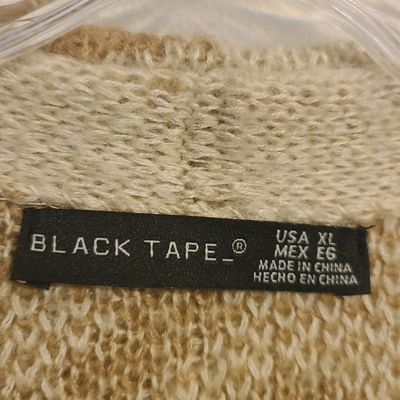 Black Tape | Women's Beige Animal Print Open Cardigan Sweater (US Size XL) - Picture 3 of 13